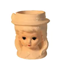 Vintage 1960's or early 70's Ceramic Little Girl Small Head Vase