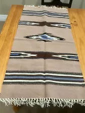 Native American Indian Small Navaho Rug From NE New Mexico 20" X 40”