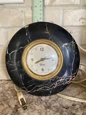 Vintage Art Deco marble clock CHELSEA Electronometer model VE nice WORKING