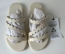 NWT $230 ANCIENT GREEK OCEANIS COMFORT SOLES LEATHER SANDALS EU 35 OFF WHITE