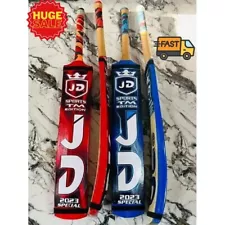 2024 JD Tape Ball BAT Cricket Wood Bat Adult Tennis Soft BALL Bat