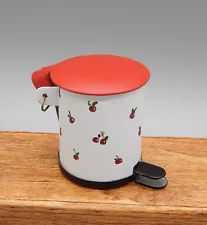 Vintage OOAK Hand Painted Cherry Trash Can Dollhouse Miniature 1:12