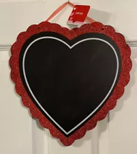 Valentines Day Heart Wreath Door Wall Hanging Decor Blackboard