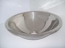 Stainless Steel BATHROOM SINK Basin Single Round Bowl 16-1/4"