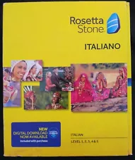 Rosetta Stone - Version 4 Italiano Level 1-5 - For PC/Mac SEALED UNOPENED