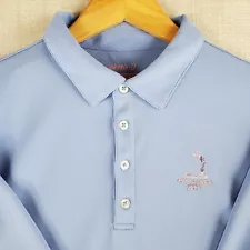 JOHNNIE-O x PINEHURST Size Large Prep-Formance Light Blue Polo Shirt Mens Golf