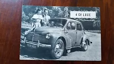 Renault 4cv Luxe Brochure 1950s