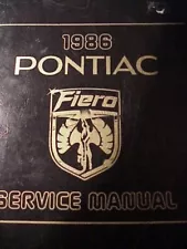 FIERO~PONTIAC~ 1986 MANUAL + SUPPLEMENT