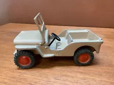 VINTAGE 1940's WILLY'S 10" AL-TOY CAST ALUMINUM ARMY JEEP 1 Seat