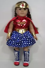 Wonder Woman Super Hero Costume Clothes For 18" American Girl Dolls (Debs*)