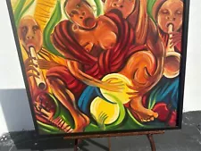 Cuban Art Original Painting 35"x39"