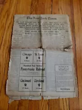 Original The New York Times Titanic Sinking April 19th 1912 The Band Played On