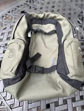 Clive Olive Green/Khaki Backpack Skateboarder Bag With Pockets