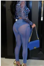 Sexy Sheer Mesh See-Though Leggings Pants