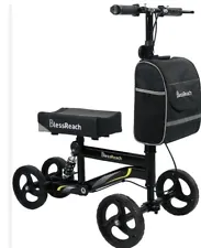 New ListingBlessReach Knee Scooter Walker, Steerable & Foldable - Black 1481D