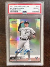 2021 Topps Stadium Club Chrome Andrew Vaughn Refractor Rookie Auto PSA 10