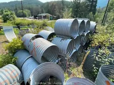 Lot of Corrugated Metal Galvanized Culverts Drainage Pipes Collars bidadoo