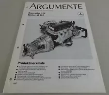 Sales Manual / Arguments Mercedes-Benz Engine M102 for Type W124 As of 11/1984