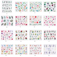 Nail Art Stickers Transfers Decals Spring Summer Tropical Palm Tree Leaf Leaves