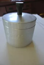 Aluminum GREASE Canister Container Jar With Lid Vintage