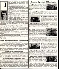 1902 ad Vintage W M Ostrander Real Estate Sale Listing Kola Plant cures Asthma