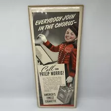 Vintage 1940 Philip Morris Cigarettes Ad Advertisement Wrapped With Card Back