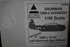 1/48 ACCURATE MINIATURES GRUMMAN TBM-3 AVENGER model SEALED #AJ3404B RARE