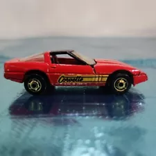 Loose Hot Wheels Red 80's Corvette very nice for age a few chips