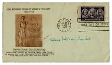 "First U.N. Female President" Vijaya Lakshmi Pandit Signed FDC Dated 1948