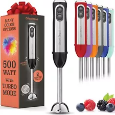 Powerful Immersion Blender, Electric Hand Blender 500 Watt with Turbo Mode, D...