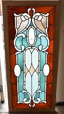 Victorian Stained and Beveled Leaded Glass Window