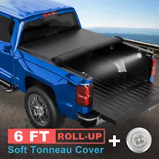 6FT Soft Roll up Truck Bed Tonneau Cover For 1982-93 Chevy S10 1982-90 GMC S15