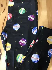 LuLaRoe TC Leggings Christmas Ornaments On Black NWTS HTF Rare ð¦ð¦ð¦ Gorgeous