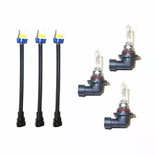 For New 9005 Set of 6PCS Wire Socket Headlight Connector Adaptor & 65W Lamp Bulb