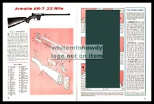 1966 ARMALITE AR-7 .22 Rifle Schematic Parts List Disassembly Assembly Article