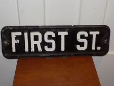 Vintage First Street Steel Embossed Street Sign