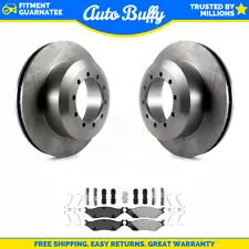 Front Brake Rotors & Integrally Molded Pad Kit For Ford F-59 Commercial Stripped