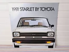 Vintage Toyota Starlet Sales Brochure 1981 Original Color Car Catalog 1980s