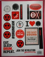 New Evans Drums Decal Stickers, EVSS001 11X8 1/2, Eat Sleep Drum Repeat Lot Y18