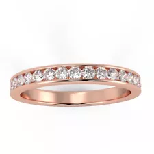 Best Sale.!2mm 0.25Ct Natural Round Diamonds Half Eternity Ring Gold / Platinum