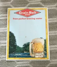 ORIGINAL GRAIN BELT BEER POINT OF SALE ADVERTISING CARDBOARD EASEL BACK SIGN