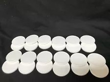 Medicine Vial Caps for Craft Lot of 24 Large White 1.5 inch Collected 4+ yrs ago