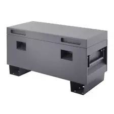 36 In. Job Site Box, Gray Interior box dimensions 32.5"W x 15.5"D x 12"H