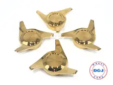 3 Bar Cut Gold Knock-Off Spinner Caps for Lowrider Wire Wheels (M)