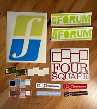 Forum Snowboards Four Square Promo Shop Dealer Team Stickers!