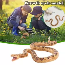 1Pc Fake Snakes For Garden Rubber Rattlesnake Scary Toy Snake New A9K5