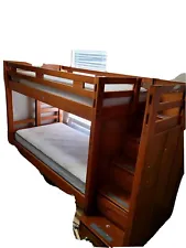 bunk beds twin over full wood