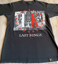 Last Kings Shirt Mens Black Short Sleeve Graphic Tiger Spell Out Made In USA M