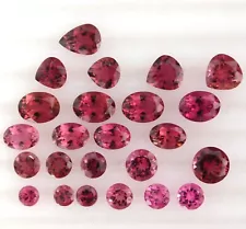 Pink Tourmaline Faceted Loose Gemstones in Multiple Shape And Size AAA Quality