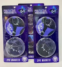 (3pks) MARVEL BLACK PANTHER MAGNETS 2 PACK WAKANDA FOREVER; **3pks For 1 SALE**